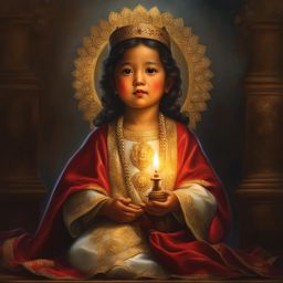 santo niño - the filipino folk hero in the form of the child jesus, performing miracles. 