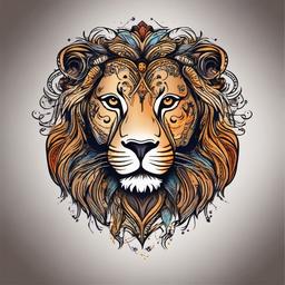 tattoo leo zodiac  simple vector color tattoo