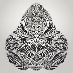 Hawaiian Tribal Patterns - Embrace the intricate and symbolic patterns of Hawaiian tribal art in a captivating tattoo.  simple vector color tattoo,minmal,white background