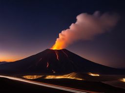 aso volcano - imagine the mesmerizing night view of the aso volcano, with its glowing lava illuminating the dark slopes of the active crater. 