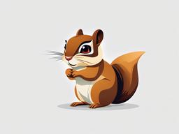 Chipmunk cartoon  minimal, white background