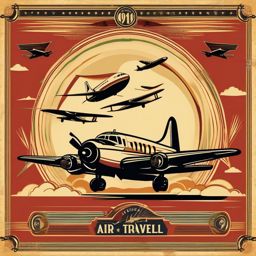 Vintage Air Travel , vintage t shirt vector art