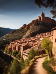 hidden beauty of albarracín - paint the hidden beauty of albarracín, a medieval town in teruel, known for its well-preserved architecture. 