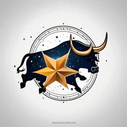 taurus star constellation tattoo  simple vector color tattoo
