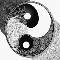 yin yang tattoo black and white design 