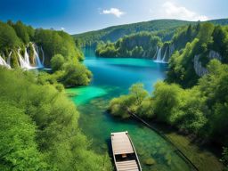 plitvice lakes national park, croatia - takes a boat ride across pristine turquoise lakes. 