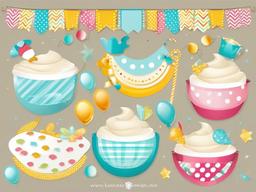 Banner clipart - fun banner for a baby shower  