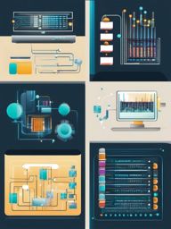 Quantum Computer Processing Data clipart - Quantum computer processing data, ,vector color clipart,minimal