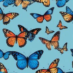 Butterfly Background Wallpaper - blue butterfly blue background  