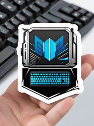 Gaming keyboard sticker- PC gaming, , sticker vector art, minimalist design