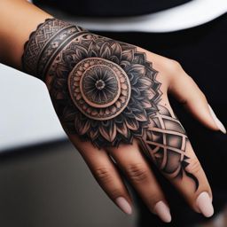 unique and intricate hand tattoo reflecting your personality and style. 