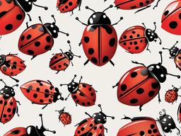 Ladybug clipart - ladybug with a cute expression and tiny wings  