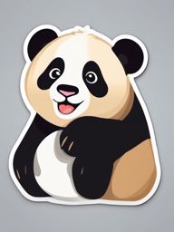Panda Face Emoji Sticker - Adorable panda vibes, , sticker vector art, minimalist design