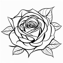 Rose tattoo outlines, Minimalist rose tattoos with simple outline designs. , color tattoo design, clean white background