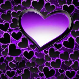 Purple Background Wallpaper - black and purple heart wallpaper  