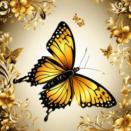 Butterfly Background Wallpaper - butterfly gold wallpaper  