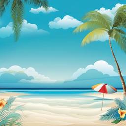 Beach background - blue sky beach background  