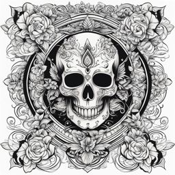 tattoo style black and white design 