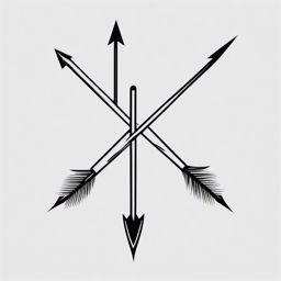 Arrow Tattoo - A sleek arrow tattoo pointing forward  few color tattoo design, simple line art, design clean white background