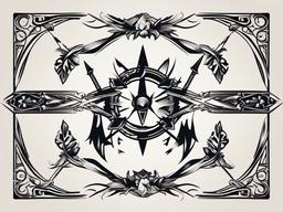 broken arrow tattoo  vector tattoo design