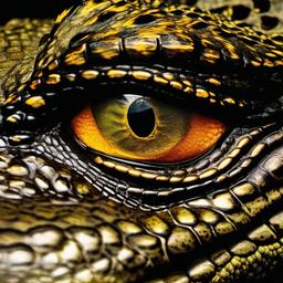 Alligator clipart - close-up of an alligator's eyes  