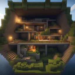 underground survival bunker hidden beneath the earth - minecraft house design ideas minecraft block style