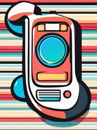 Clipart of a Phone - Phone symbol for communication and calls,  color vector clipart, minimal style