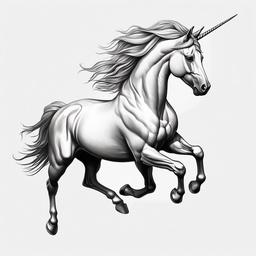 unicorn pegasus tattoo  simple tattoo,minimalist,white background