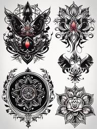 goth tattoo ideas  simple vector color tattoo