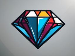 Diamond icon - Diamond symbolizing luxury and elegance,  color clipart, vector art