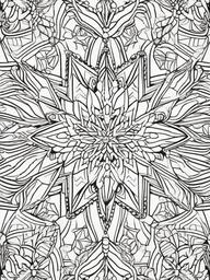 Snowflakes Coloring Pages - Beautiful and Intricate Snowflake Designs  minimal black outline printable sheet, coloring page