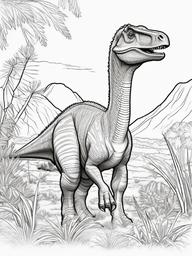 Corythosaurus Coloring Pages - Crested Herbivore Dinosaur  black outline printable coloring page