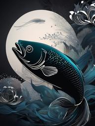 Dark Fish Wallpaper  ,mobile iphone background wallpaper