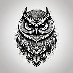 Best Owl Tattoos Ever - Explore a collection of the best and most impressive owl-themed tattoos.  simple color tattoo,vector style,white background