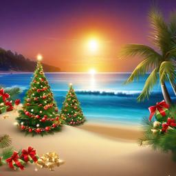 Christmas Background Wallpaper - christmas beach background  