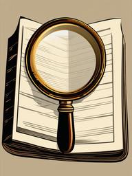 Magnifying Glass clipart - magnifying glass over a book  