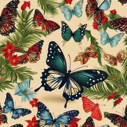 Butterfly Background Wallpaper - christmas butterfly wallpaper  