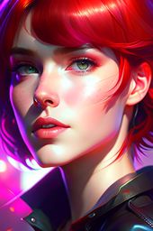 anime style portrait of a teen girl with short red hair, dramatic lighting, anime illustration by Greg rutkowski, yoji shinkawa, 4k, digital art, concept art, trending on artstation featured on pixiv