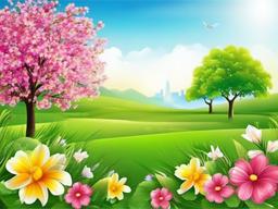 Spring And Summer Wallpaper  background