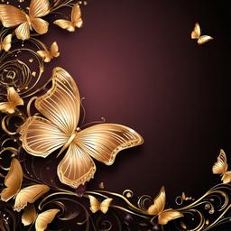 Gold Background Wallpaper - rose gold butterfly background  