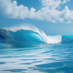 Blue Aesthetic Wallpaper - Calm Ocean Waves in Maldives  wallpaper style, intricate details, patterns, splash art, light colors