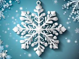 Snowflake clipart - snowflake on a holiday ornament  