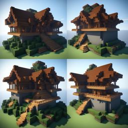 rugged mountain fortress carved into the cliffs - minecraft house design ideas minecraft block style