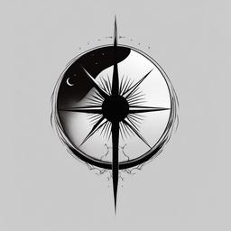 Berserk Eclipse Tattoo-Dark and symbolic tattoo inspired by the Eclipse event in the Berserk series.  simple color tattoo,white background