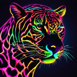 Neon Background Wallpaper - neon leopard print background  