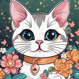 Cat Background Wallpaper - wallpaper anime cute cat    , vector illustration, clipart