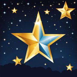 star clipart - sparkling in the night sky. 