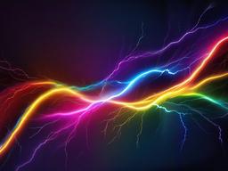 Rainbow Lightning Background  