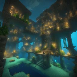 enchanted underwater city with mermaid inhabitants - minecraft house design ideas 