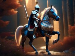 Pegasus Foal with a Knight in Shining Armor detailed matte painting, deep color, fantastical, intricate detail, splash screen, complementary colors, fantasy concept art, 8k resolution trending on artstation unreal engine 5